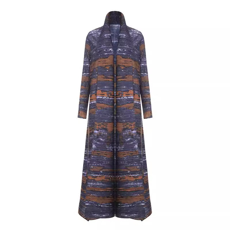 Women's Cape Cardigan Printed Dress