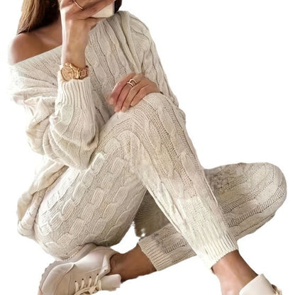 Fashion Solid Color Suit Sweater Women