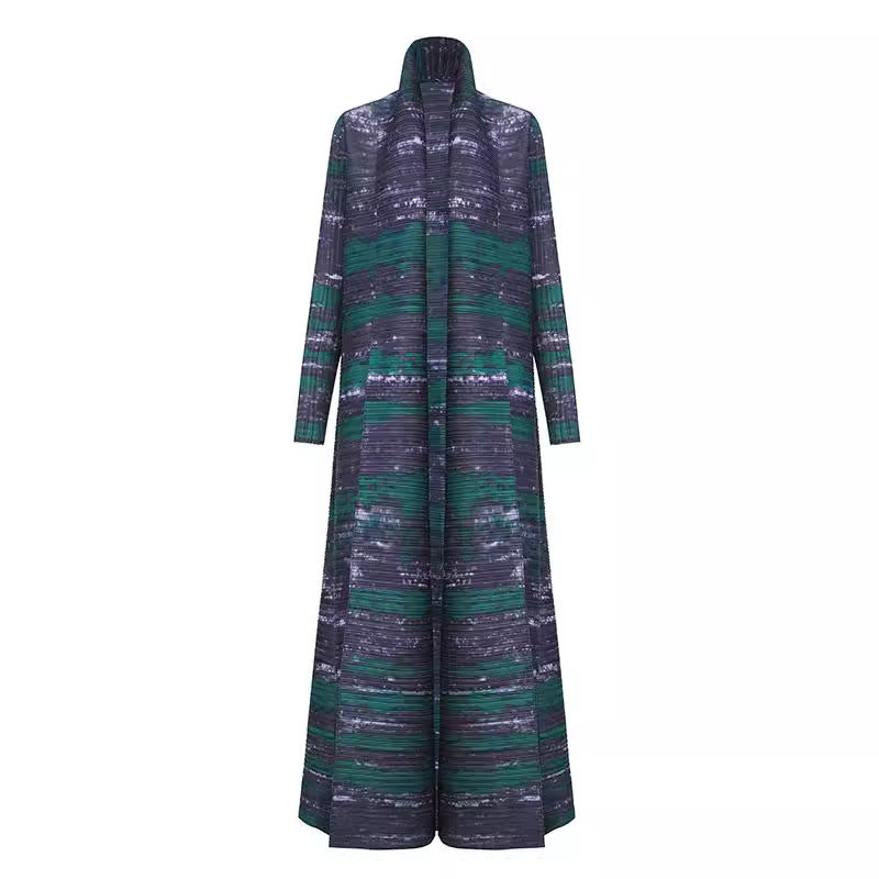 Women's Cape Cardigan Printed Dress