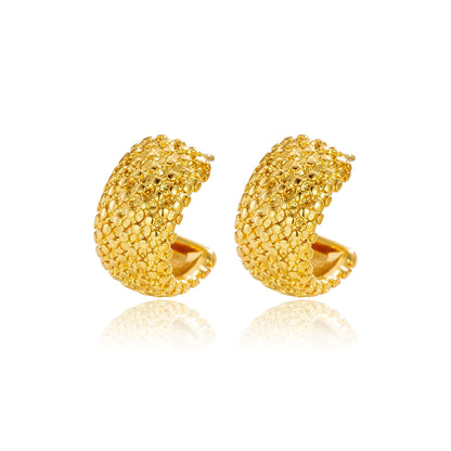 Stainless Steel C- Type Gold Earrings Women's Stainless Steel