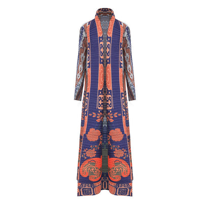 Plus Size Printed Cardigan Muslim Robe