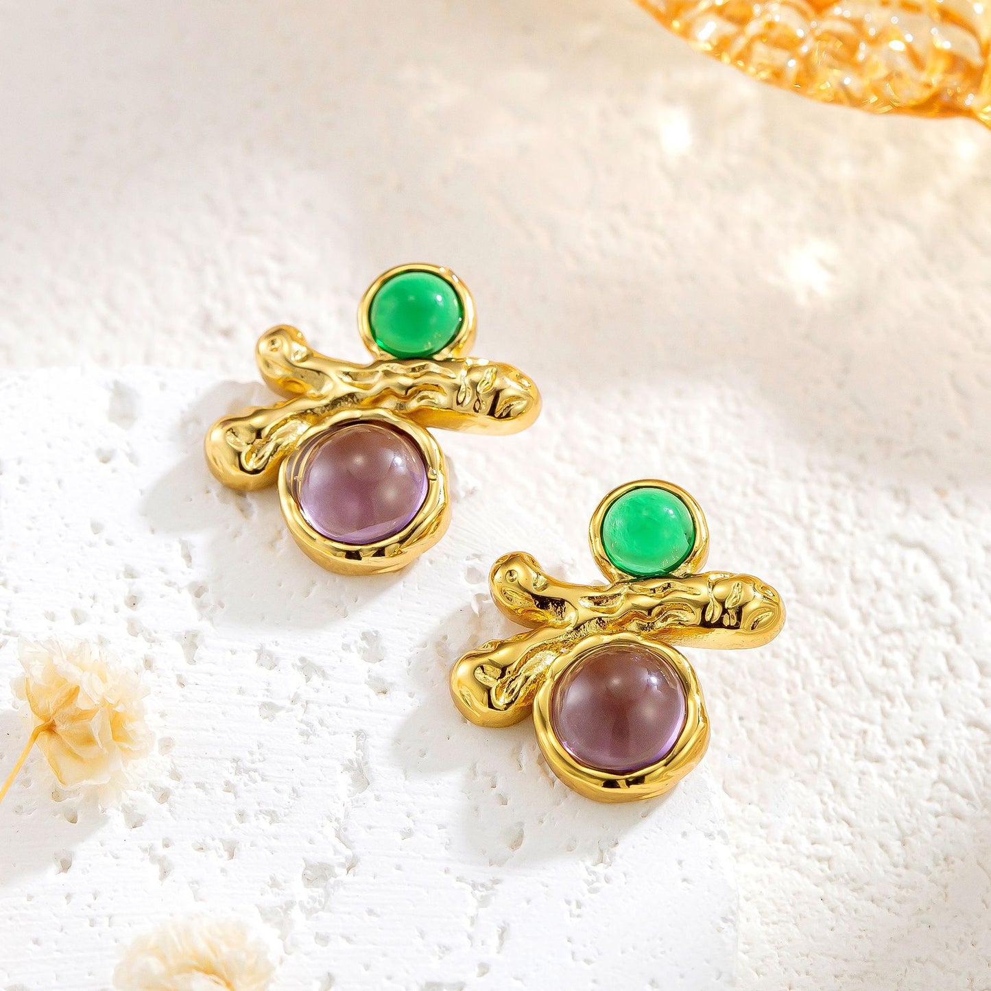 Fashion Retro Court Irregular Texture Tree Branch Ear Studs