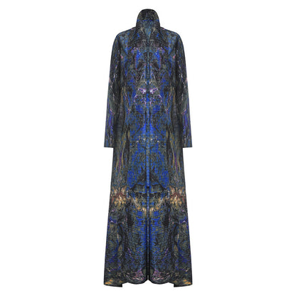 Women's Long-sleeved Cardigan Printed Dress