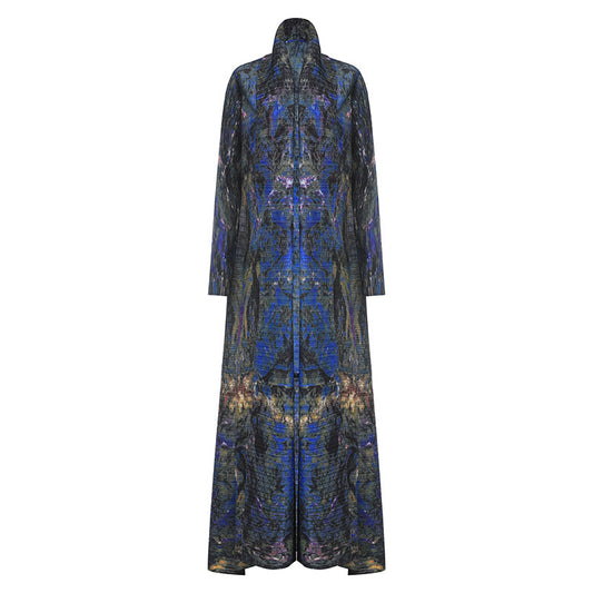 Women's Long-sleeved Cardigan Printed Dress