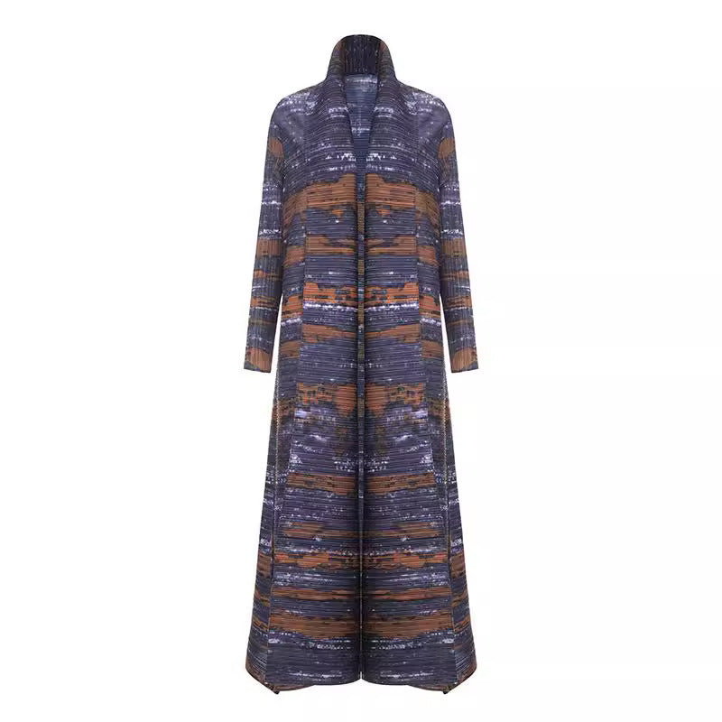 Women's Cape Cardigan Printed Dress