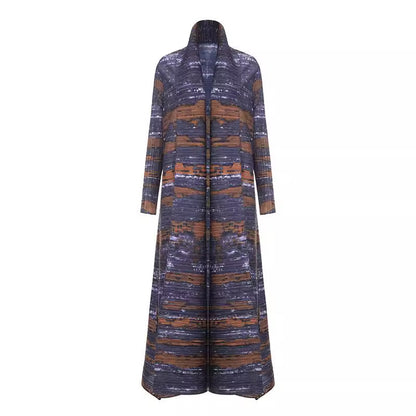 Women's Cape Cardigan Printed Dress