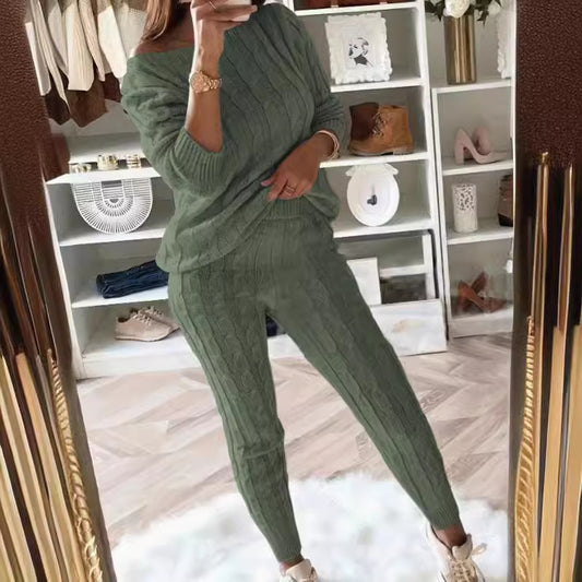 Fashion Solid Color Suit Sweater Women