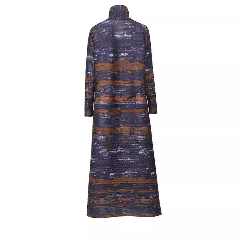 Women's Cape Cardigan Printed Dress