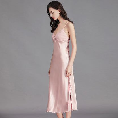 Fashion Summer Women's Ice Silk Nightdress