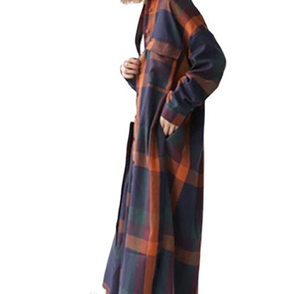 Elegant Plaid Long-sleeved Cardigan Wide-leg Pants Two-piece Set